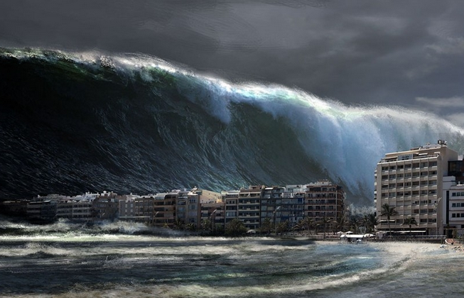 洋海啸事件图片