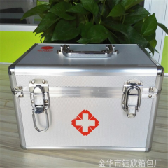 厂家直销出诊箱 家用小号医药箱 加固铝合金急救箱 11寸手提药箱