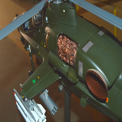 军事模型武直10直升机模型合金高仿真电动螺旋桨