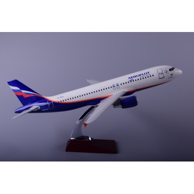 飞机模型厂家直销空客A320俄罗斯树脂飞机模型47cm