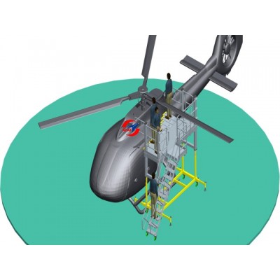 直升机装配机坞、工作平台、生产线，通用航空维修机坞