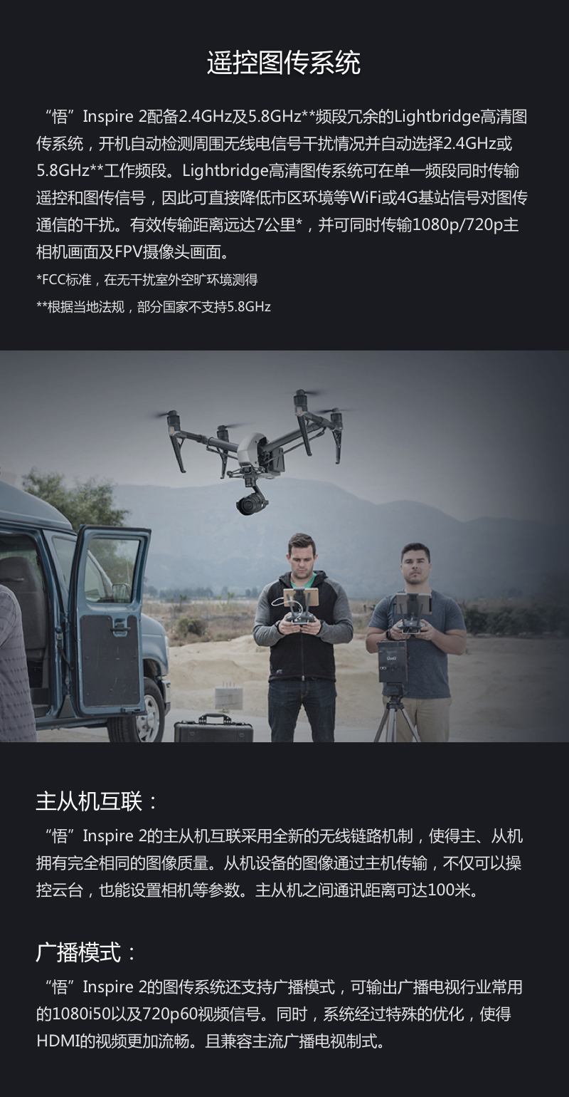 Inspire 2 高性能的无人机